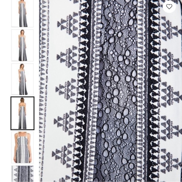 Moving Sale! EUC BCBG MAXAZRIA Kia Geometric Strapless Maxi Off White Black Sz 0 - Picture 11 of 13